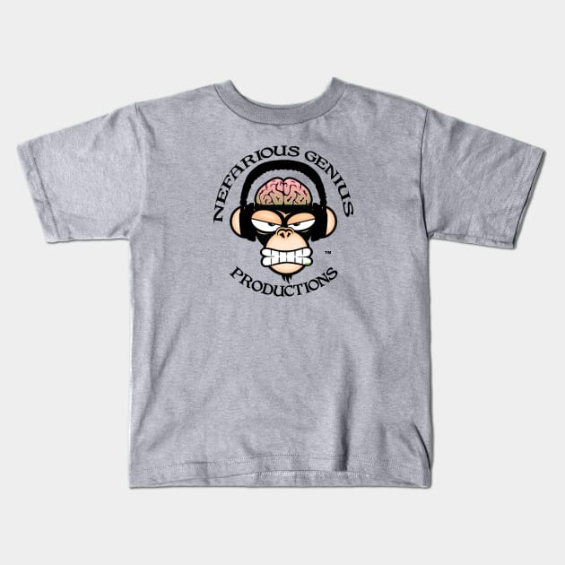 Nefarious Genius Productions Logo Kids T-Shirt by NeilGlover